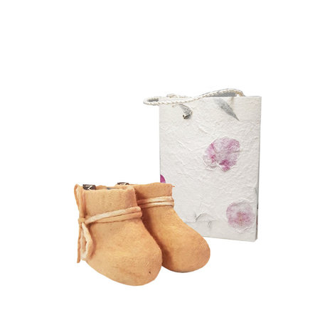 Babyslofjes wol abrikoos