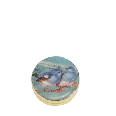 Pillendoosje 2 birds blue