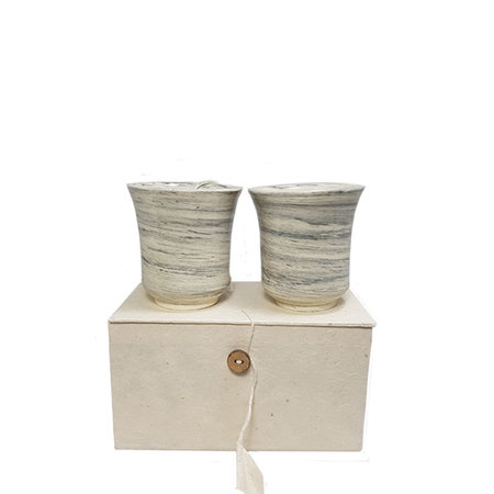 Kop aardewerk beige L