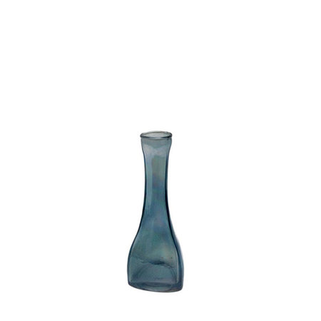 Vaasje blauw gerecycled glas