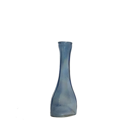 Vaasje blauw gerecycled glas