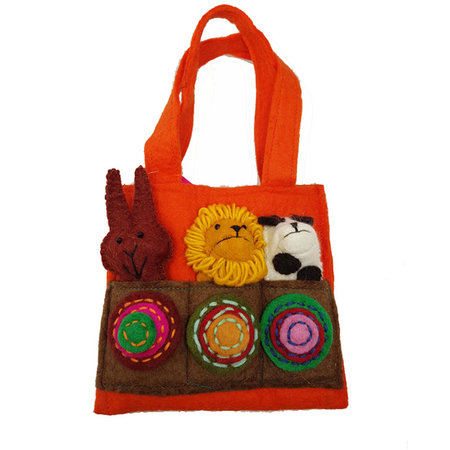 Vingerpoptasje vilt oranje