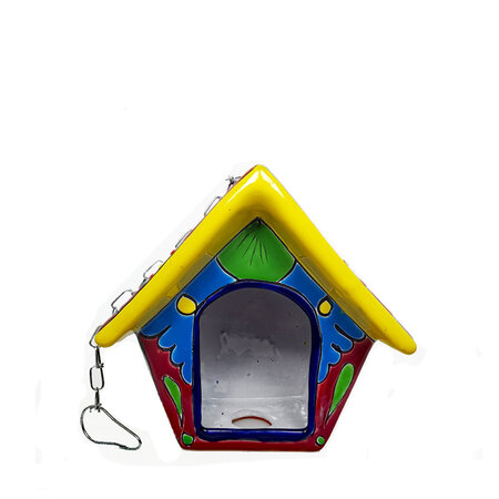 Vogelhuis keramiek dolores rood front