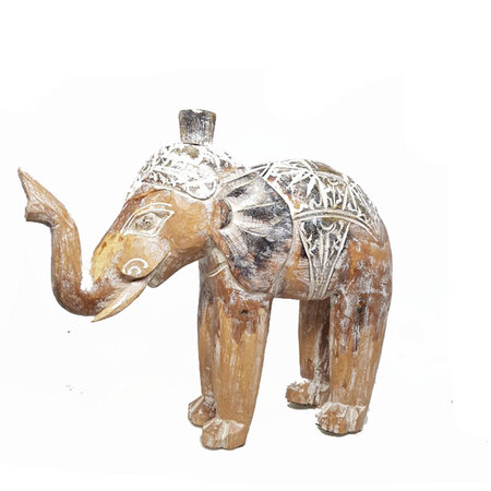 Olifant hout met goud M