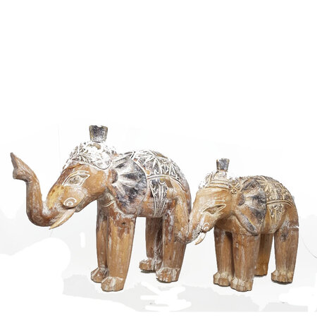 Olifant hout met goud M