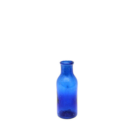 Vaasje blauw gerecycled glas