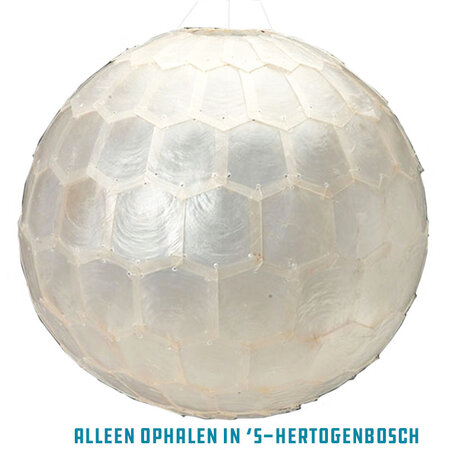 Lamp capiz rond/bol 35 cm