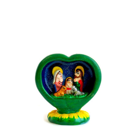 Kerstgroep aardewerk hartje