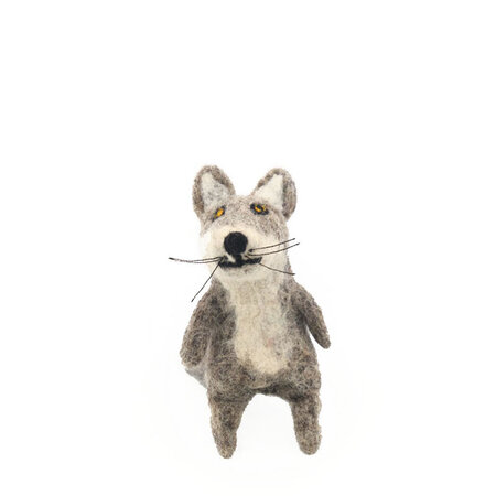 Vingerpopje vilt wolf