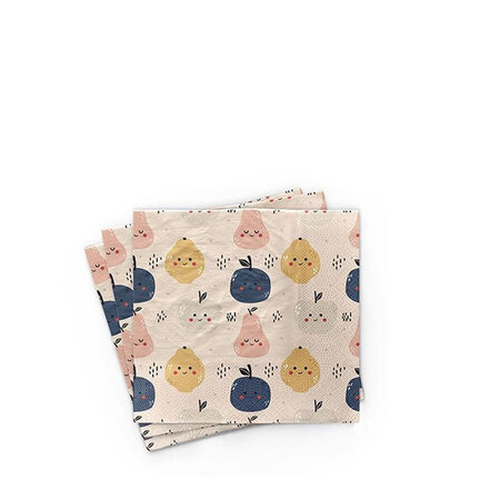 Servetten bamboe cute fruits M