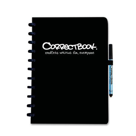 Correctbook A4 Ink black gelinieerd