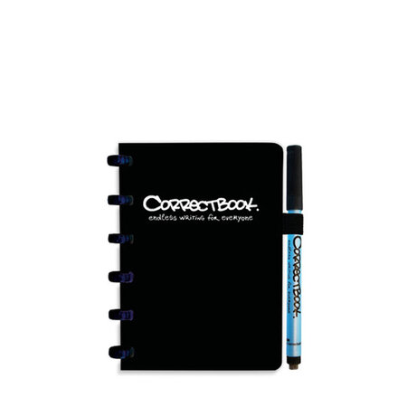 Correctbook A6 Ink black gelinieerd