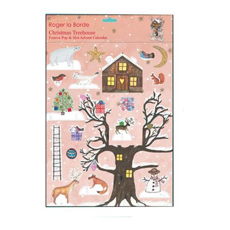 Bouwpakket karton Boomhut roze