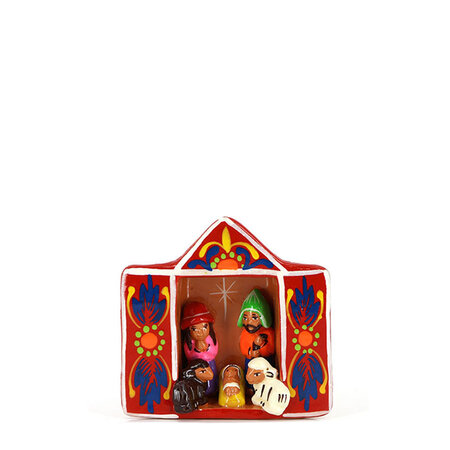 Kerstgroep aardewerk retablo