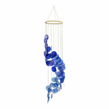 Mobiel capiz spiraal blauw