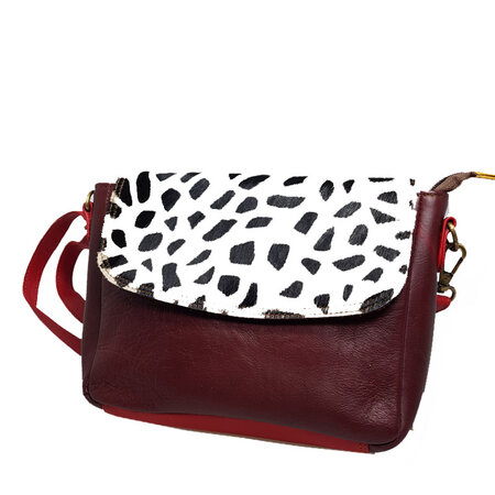 Tas leer donkerrood