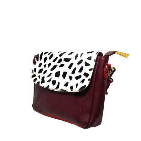 Tas leer donkerrood