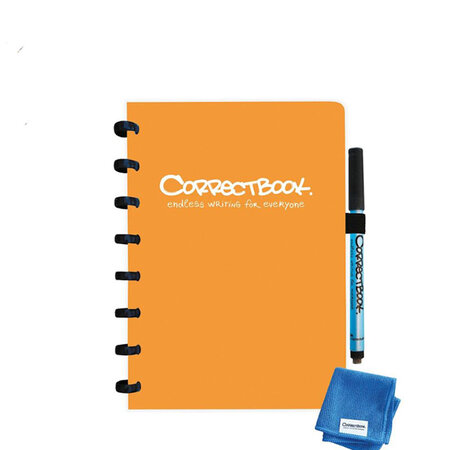 Correctbook A5 oranje gelinieerd