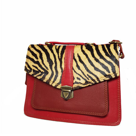 Tas leer rood tijger