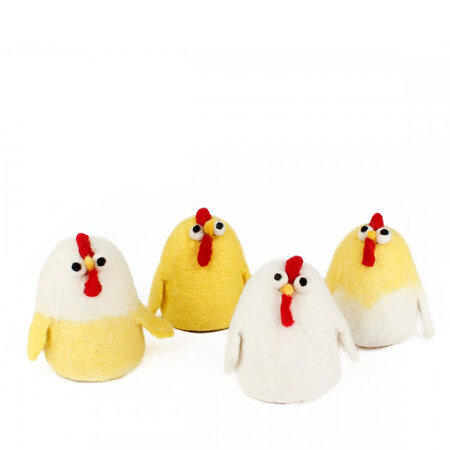 Eiwarmer kip wit geel/ per stuk