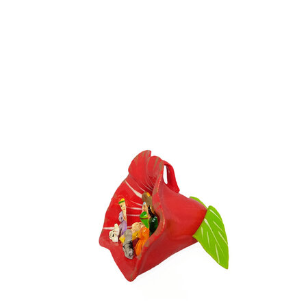 Kerstgroep in een bloem