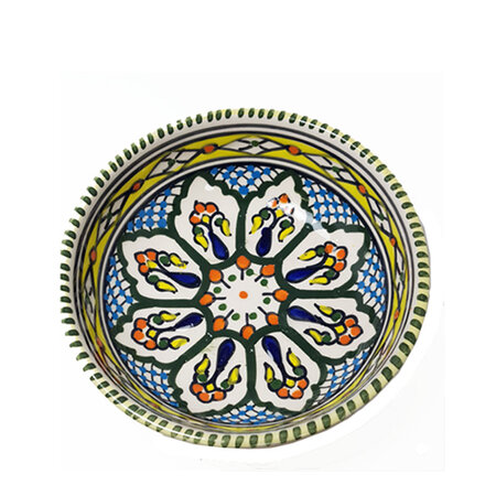 Schaal Dina geel groen 25 cm (nr.10)