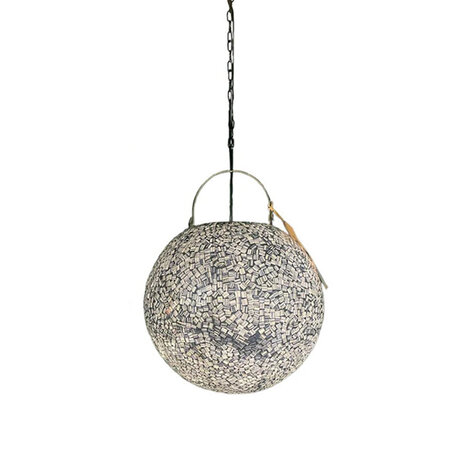 Mozaieklamp zwart 30 cm