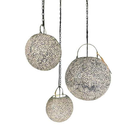 Mozaieklamp zwart 30 cm