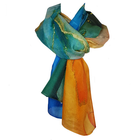 Sjaal blauw geel