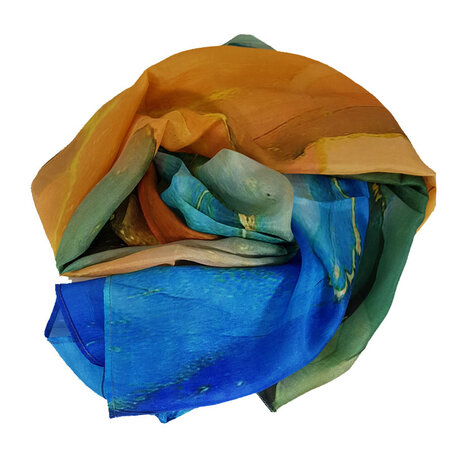 Sjaal blauw geel