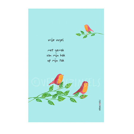 Tuinposter vrije vogel