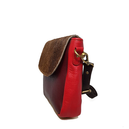 Tas paars rood parelhoen