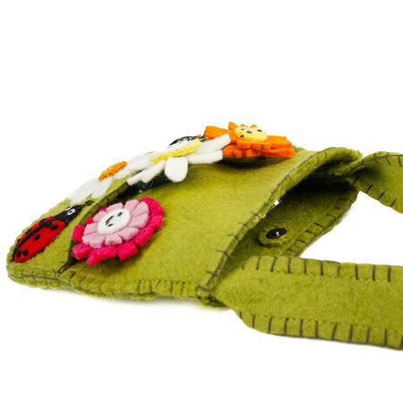 Vingerpoptasje bloemen vilt