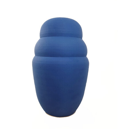 Vaas blauw L voor droogbloemen