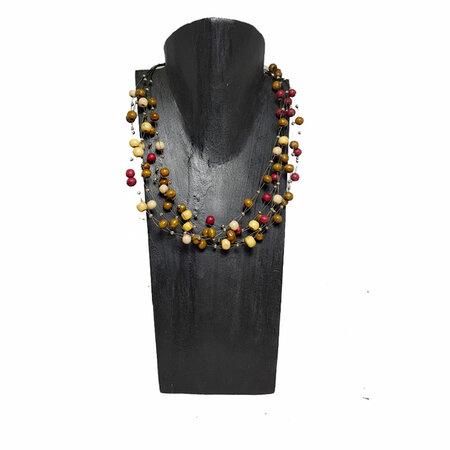 Ketting bruine houten kralen