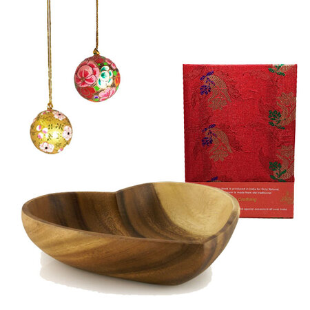 Kerstpakket houten hart
