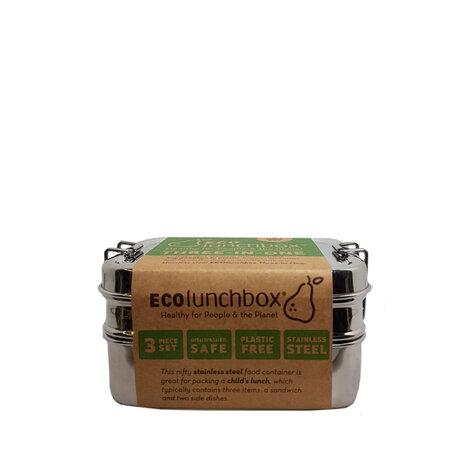 Eco Lunchbox drie in een RVS