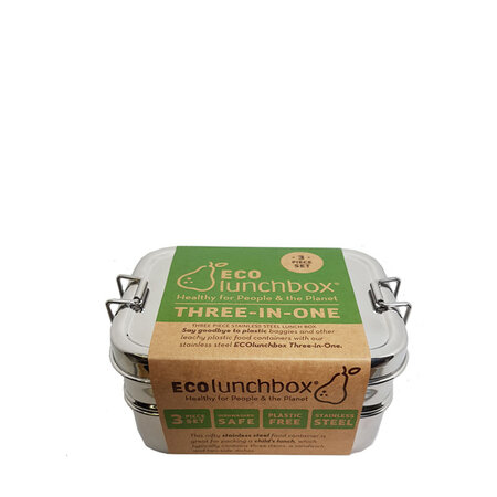 Eco Lunchbox drie in een RVS