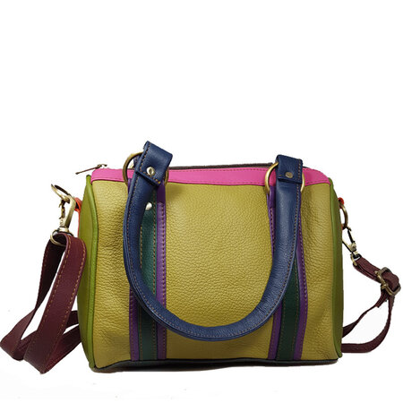 Tas olijf fuchsia