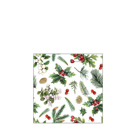 Servetten Winter greenery  25