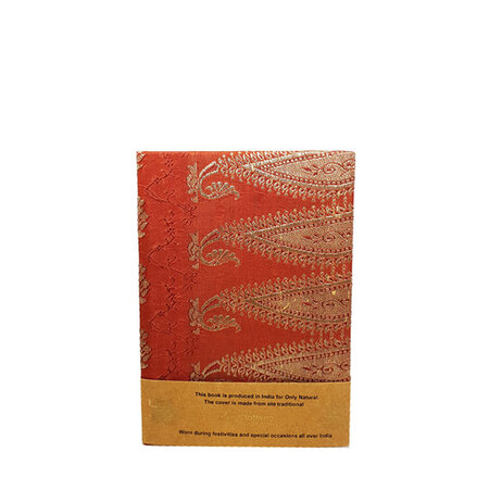 Sari notebook M roest paisley