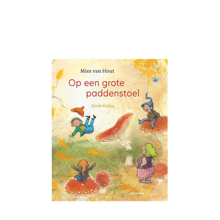 Op een grote paddenstoel
