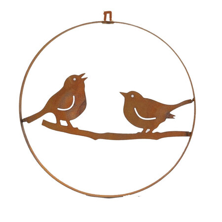 Hanger 2 vogels eco roest