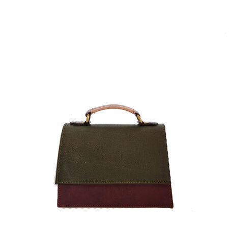 Tasje groen bordeaux