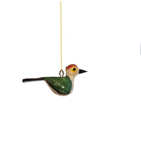 Troostvogel hangend groen wit