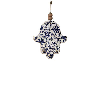 Decor hanger blauw wit
