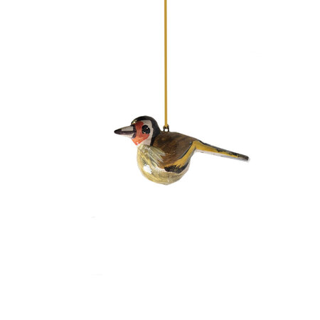 Troostvogel hangend bruin geel