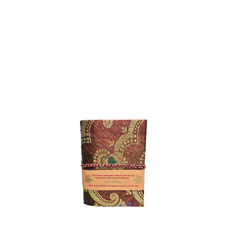 Sari notebook S bruin groen goud