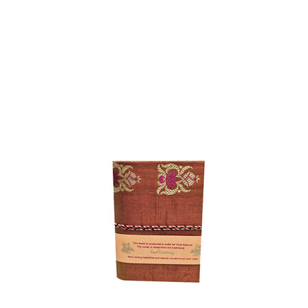 Sari notebook S oranje bloemen