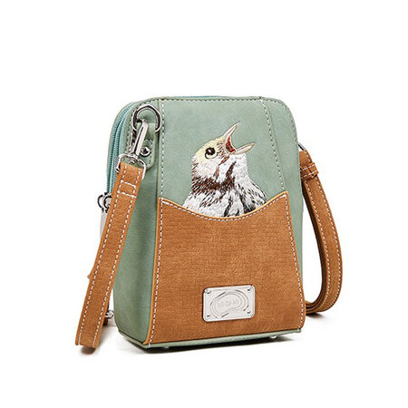 Crossbody LP lightblue cognac